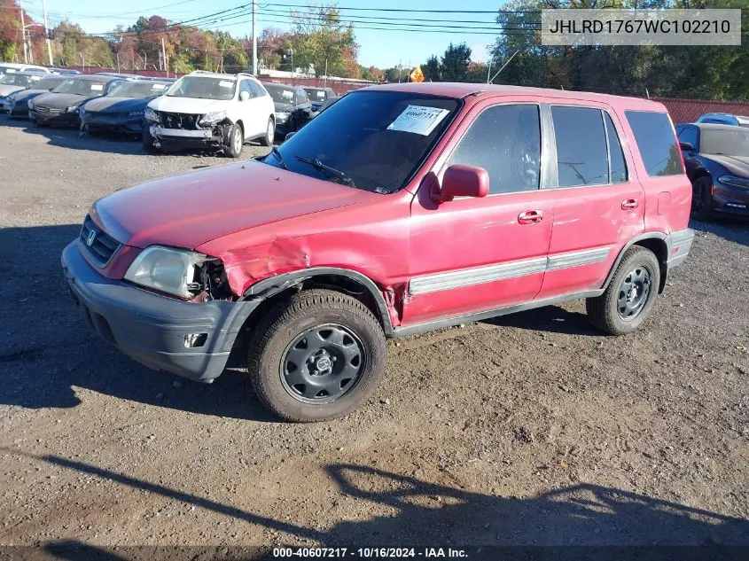 1998 Honda Cr-V Ex VIN: JHLRD1767WC102210 Lot: 40607217