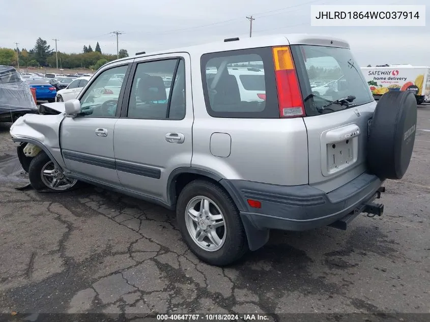 1998 Honda Cr-V Ex VIN: JHLRD1864WC037914 Lot: 40647767