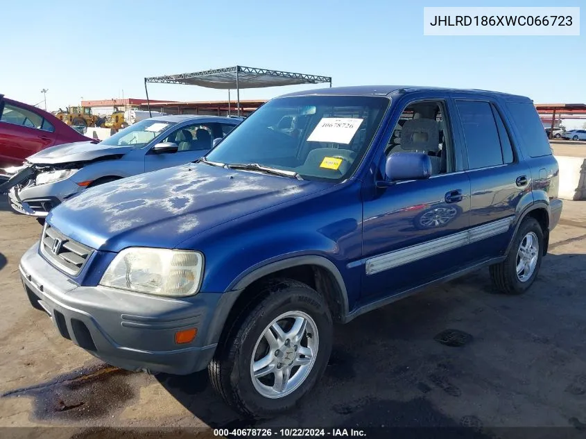 1998 Honda Cr-V Ex VIN: JHLRD186XWC066723 Lot: 40678726