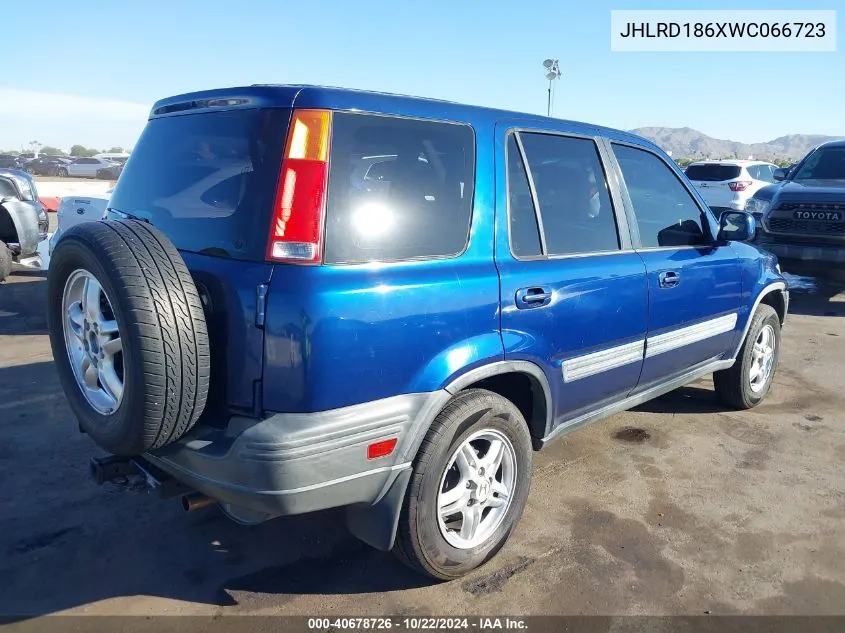 1998 Honda Cr-V Ex VIN: JHLRD186XWC066723 Lot: 40678726