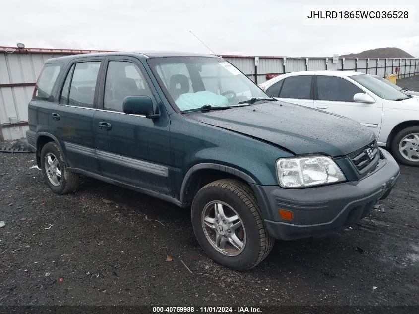 1998 Honda Cr-V Ex VIN: JHLRD1865WC036528 Lot: 40759988