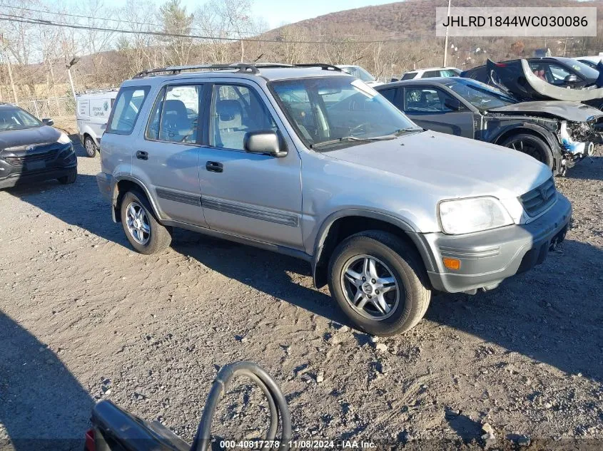 1998 Honda Cr-V Lx VIN: JHLRD1844WC030086 Lot: 40817278