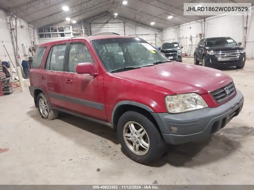 1998 Honda Cr-V Ex VIN: JHLRD1862WC057529 Lot: 40823382