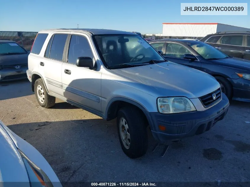 1998 Honda Cr-V Lx VIN: JHLRD2847WC000389 Lot: 40871226