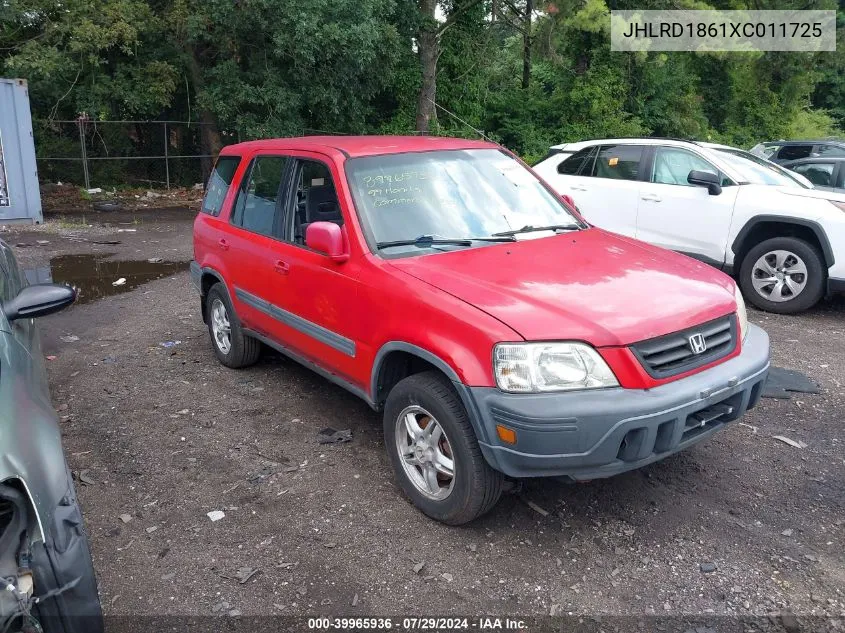 1999 Honda Cr-V Ex VIN: JHLRD1861XC011725 Lot: 39965936