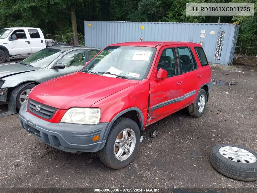 1999 Honda Cr-V Ex VIN: JHLRD1861XC011725 Lot: 39965936