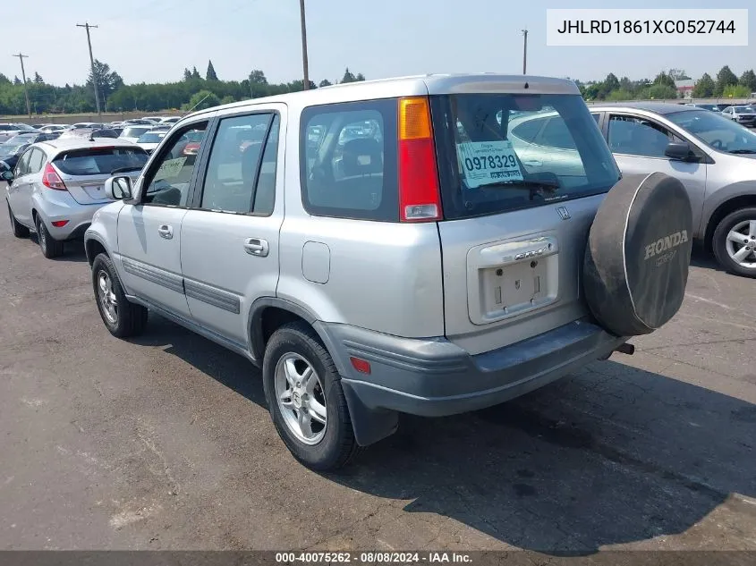 1999 Honda Cr-V Ex VIN: JHLRD1861XC052744 Lot: 40075262