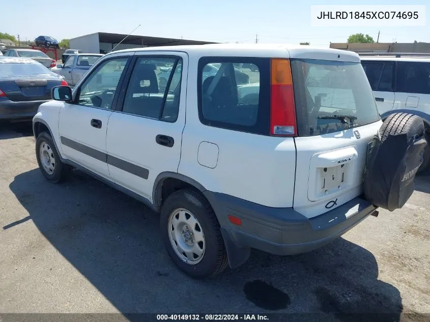 1999 Honda Cr-V Lx VIN: JHLRD1845XC074695 Lot: 40149132