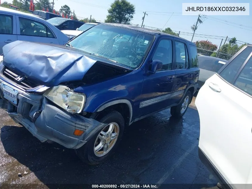 1999 Honda Cr-V Ex VIN: JHLRD186XXC032346 Lot: 40200892