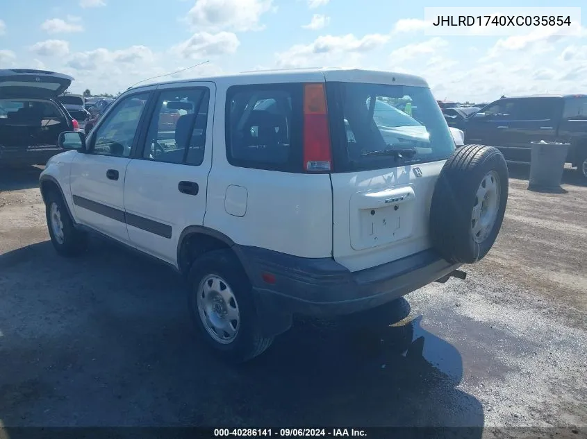 1999 Honda Cr-V Lx VIN: JHLRD1740XC035854 Lot: 40286141