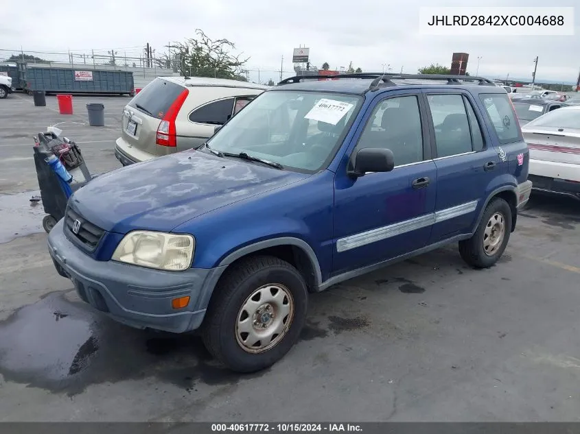 1999 Honda Cr-V Lx VIN: JHLRD2842XC004688 Lot: 40617772