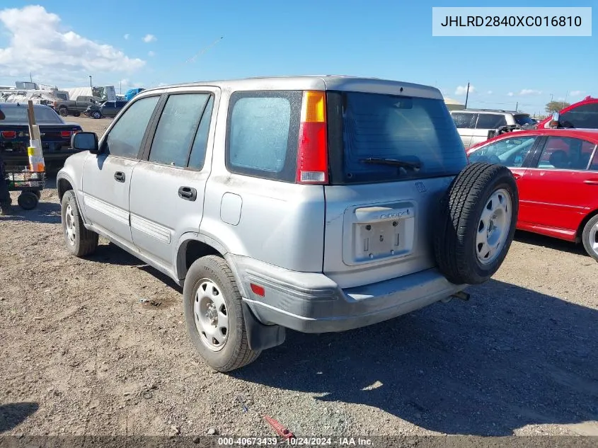 1999 Honda Cr-V Lx VIN: JHLRD2840XC016810 Lot: 40673439