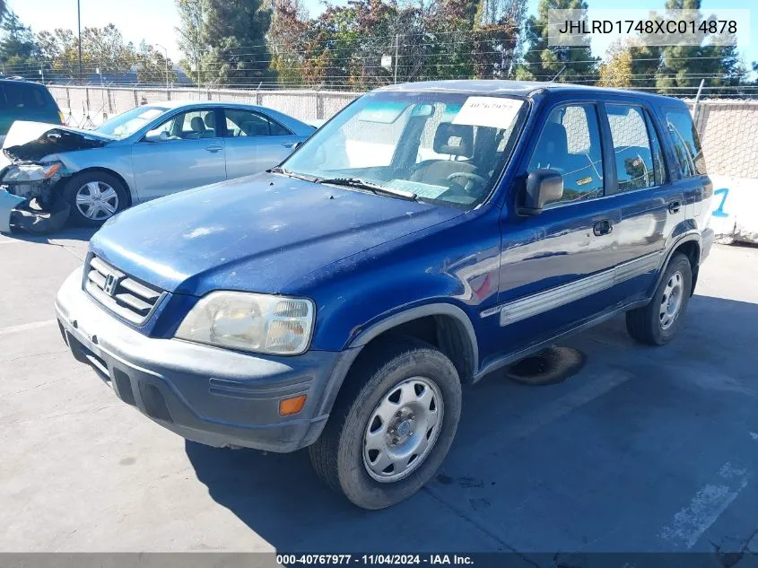 1999 Honda Cr-V Lx VIN: JHLRD1748XC014878 Lot: 40767977