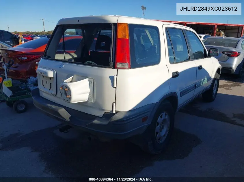 1999 Honda Cr-V Lx VIN: JHLRD2849XC023612 Lot: 40894364