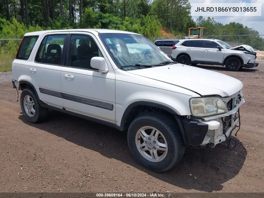 2000 Honda Cr-V Ex VIN: JHLRD1866YS013655 Lot: 39609164