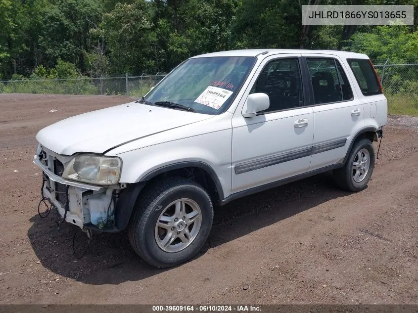 2000 Honda Cr-V Ex VIN: JHLRD1866YS013655 Lot: 39609164