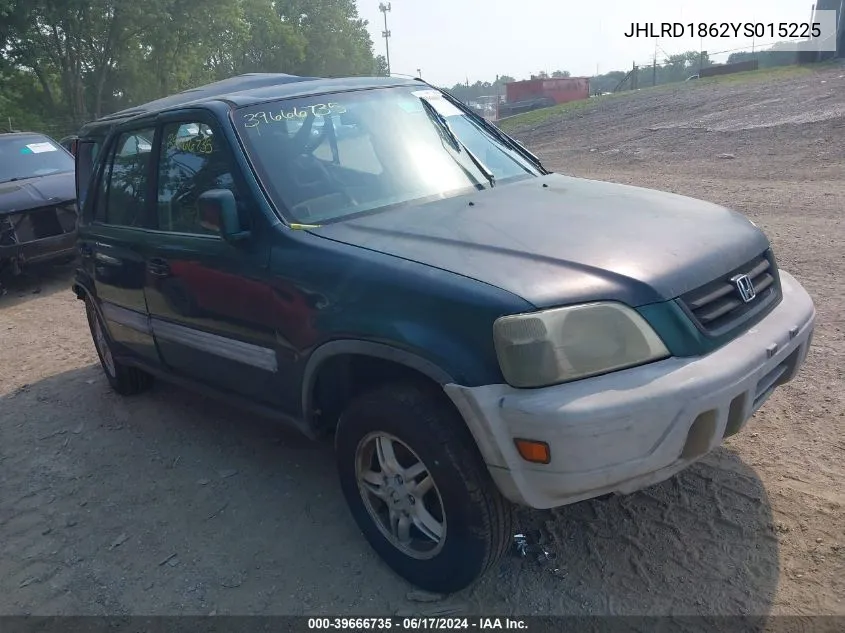 2000 Honda Cr-V Ex VIN: JHLRD1862YS015225 Lot: 39666735