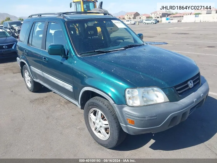 2000 Honda Cr-V Ex VIN: JHLRD1864YC027144 Lot: 40105193