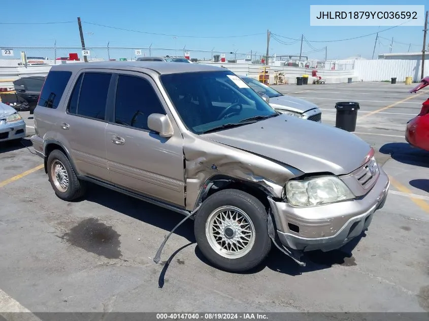 2000 Honda Cr-V Special Edition VIN: JHLRD1879YC036592 Lot: 40147040