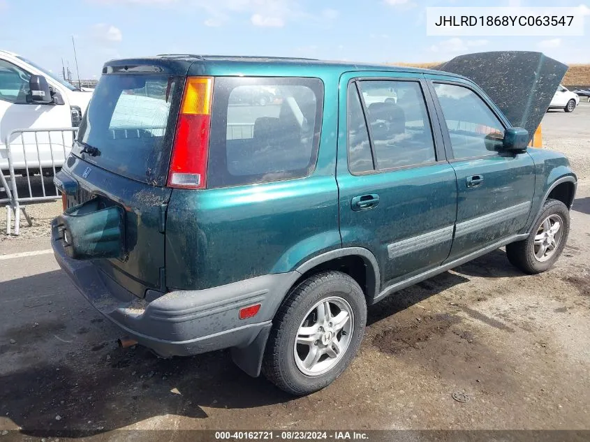 2000 Honda Cr-V Ex VIN: JHLRD1868YC063547 Lot: 40162721