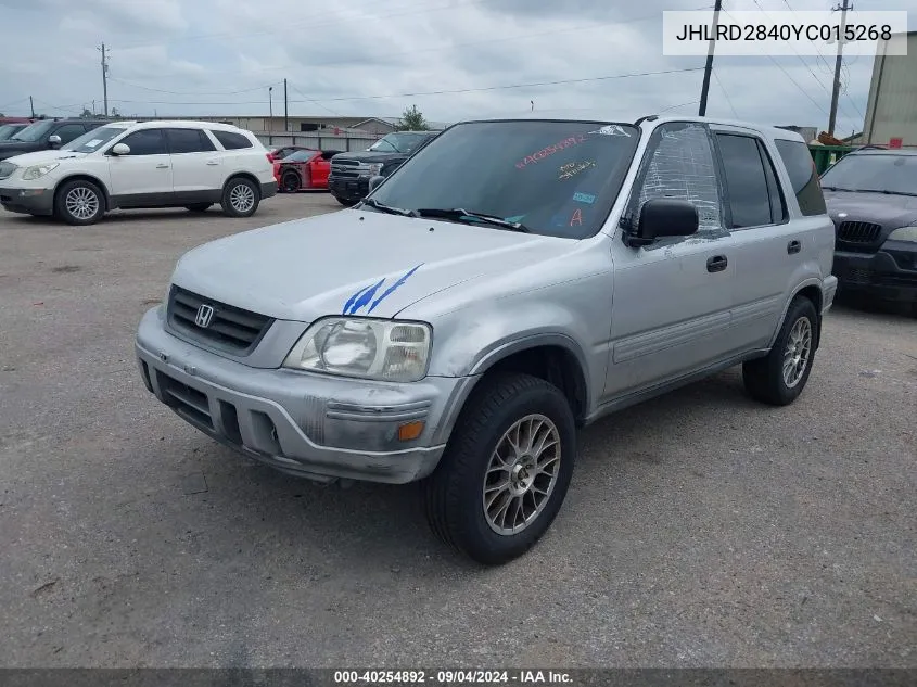 2000 Honda Cr-V Lx VIN: JHLRD2840YC015268 Lot: 40254892