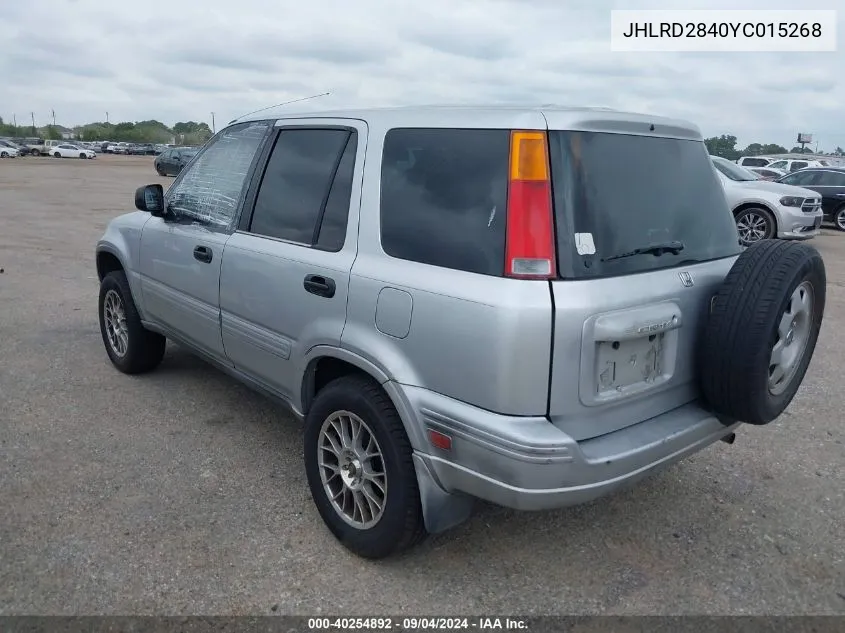 2000 Honda Cr-V Lx VIN: JHLRD2840YC015268 Lot: 40254892