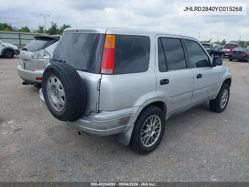 2000 Honda Cr-V Lx VIN: JHLRD2840YC015268 Lot: 40254892