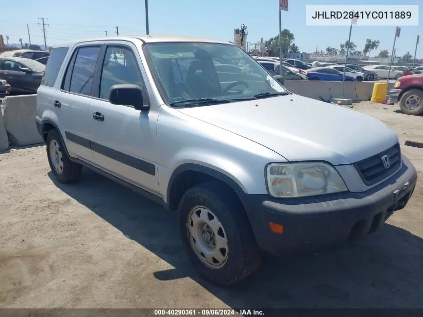 2000 Honda Cr-V Lx VIN: JHLRD2841YC011889 Lot: 40290361