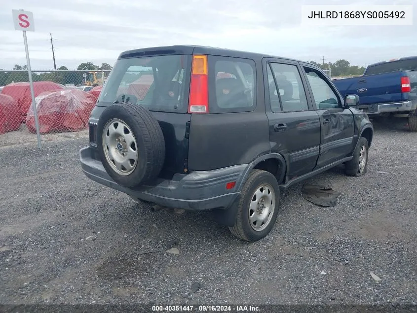 2000 Honda Cr-V Ex VIN: JHLRD1868YS005492 Lot: 40351447