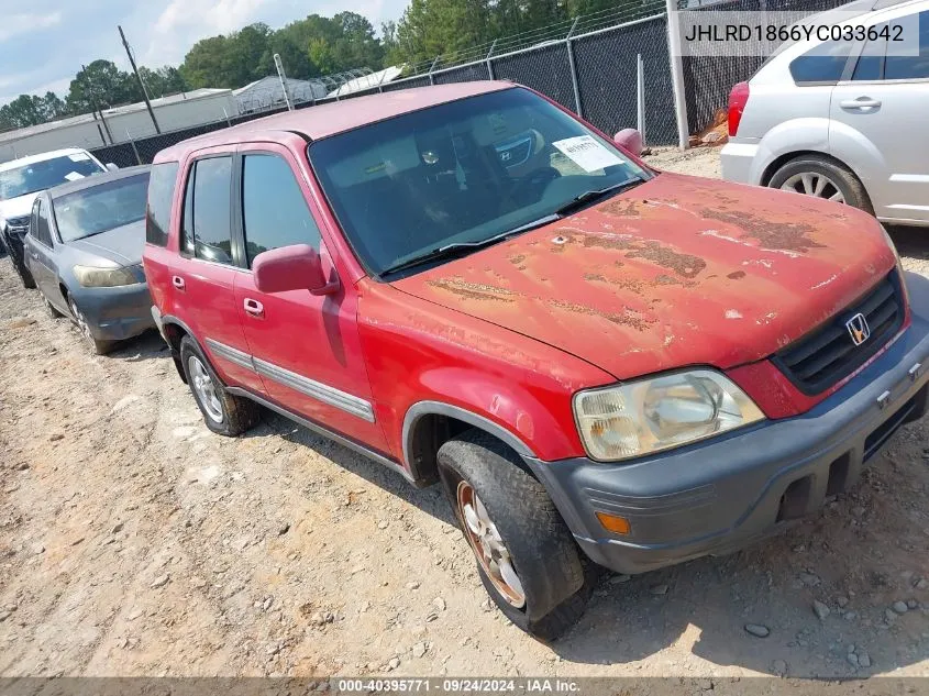 2000 Honda Cr-V Ex VIN: JHLRD1866YC033642 Lot: 40395771