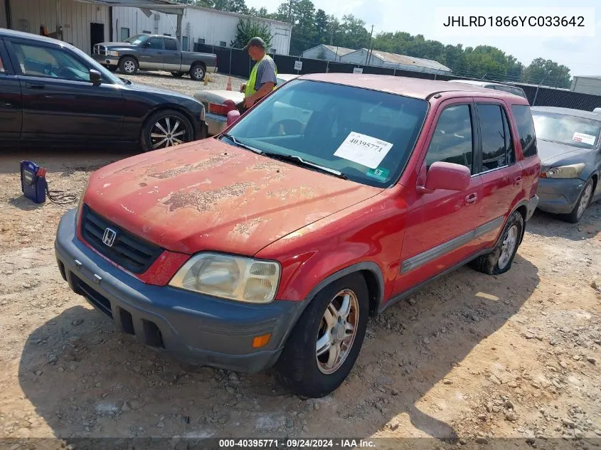 2000 Honda Cr-V Ex VIN: JHLRD1866YC033642 Lot: 40395771