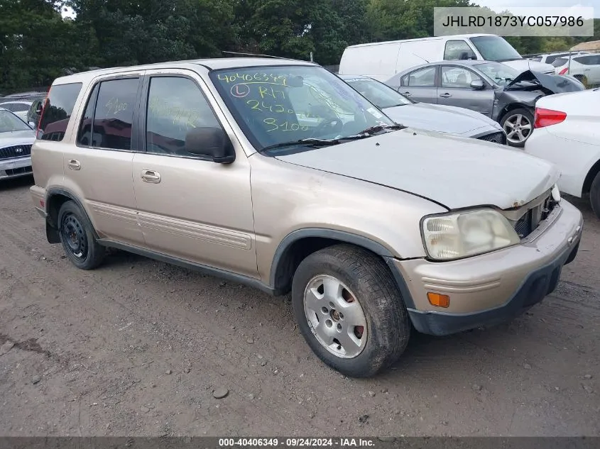 2000 Honda Cr-V Special Edition VIN: JHLRD1873YC057986 Lot: 40406349