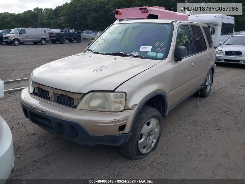 2000 Honda Cr-V Special Edition VIN: JHLRD1873YC057986 Lot: 40406349