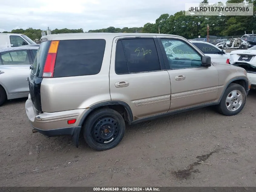 2000 Honda Cr-V Special Edition VIN: JHLRD1873YC057986 Lot: 40406349