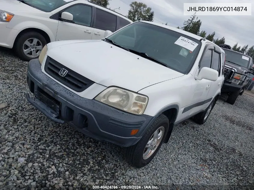 2000 Honda Cr-V Ex VIN: JHLRD1869YC014874 Lot: 40424766