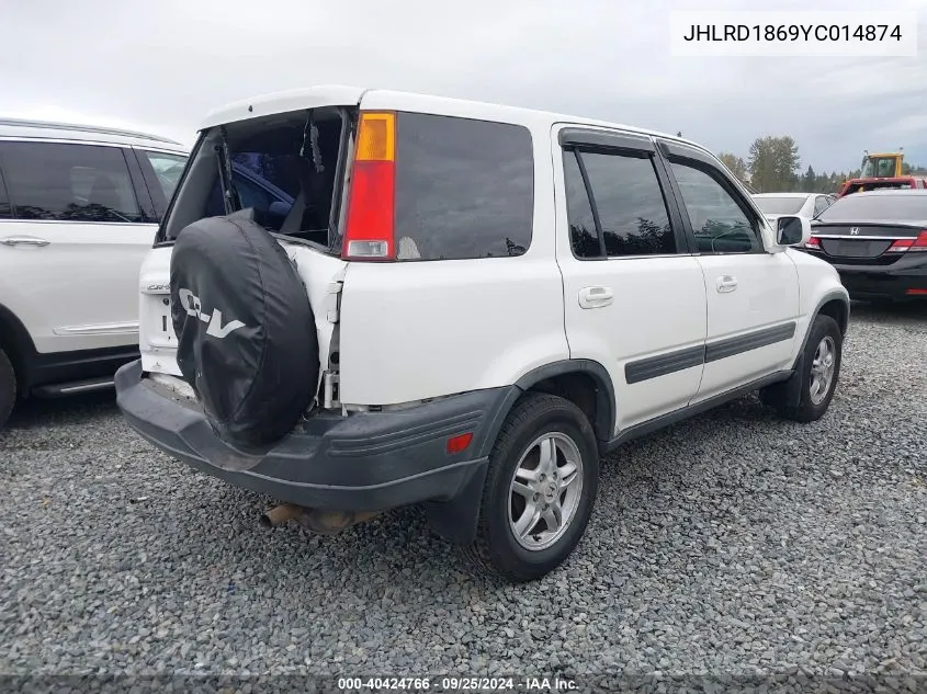 2000 Honda Cr-V Ex VIN: JHLRD1869YC014874 Lot: 40424766