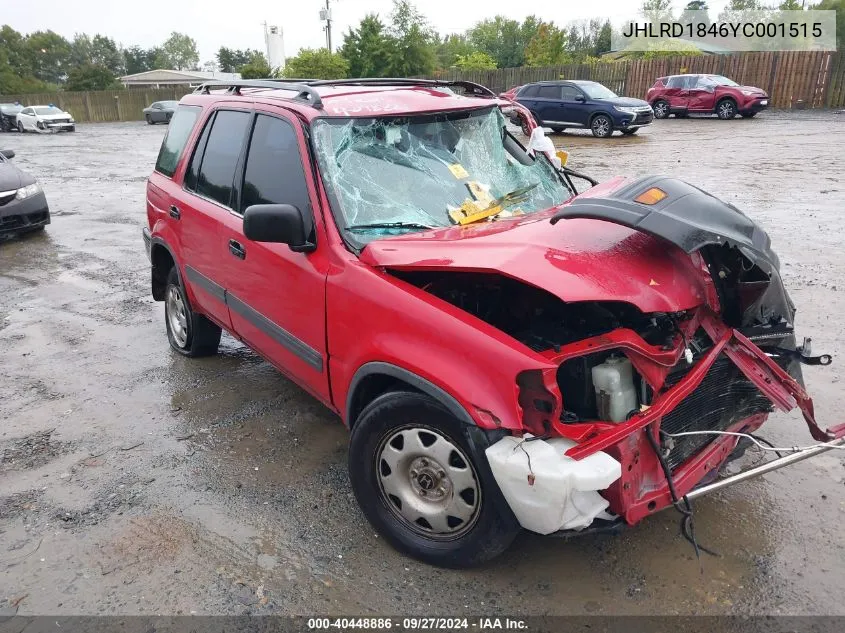 2000 Honda Cr-V Lx VIN: JHLRD1846YC001515 Lot: 40448886