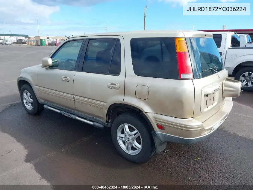 2000 Honda Cr-V Special Edition VIN: JHLRD1872YC036224 Lot: 40452324