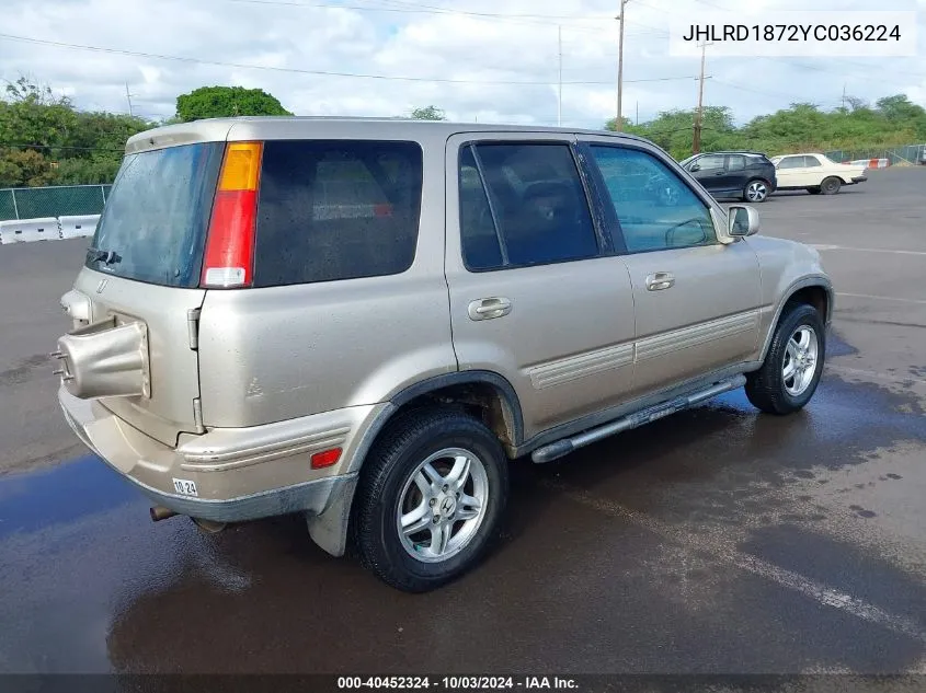 2000 Honda Cr-V Special Edition VIN: JHLRD1872YC036224 Lot: 40452324