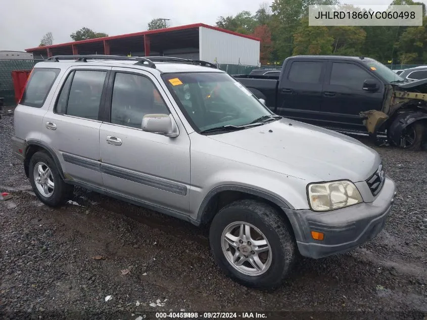 2000 Honda Cr-V Ex VIN: JHLRD1866YC060498 Lot: 40459498