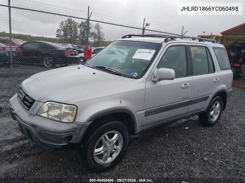 2000 Honda Cr-V Ex VIN: JHLRD1866YC060498 Lot: 40459498