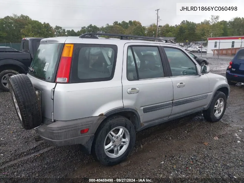 2000 Honda Cr-V Ex VIN: JHLRD1866YC060498 Lot: 40459498