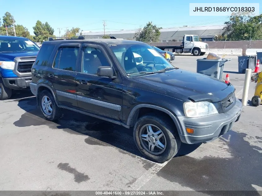 2000 Honda Cr-V Ex VIN: JHLRD1868YC018303 Lot: 40461600