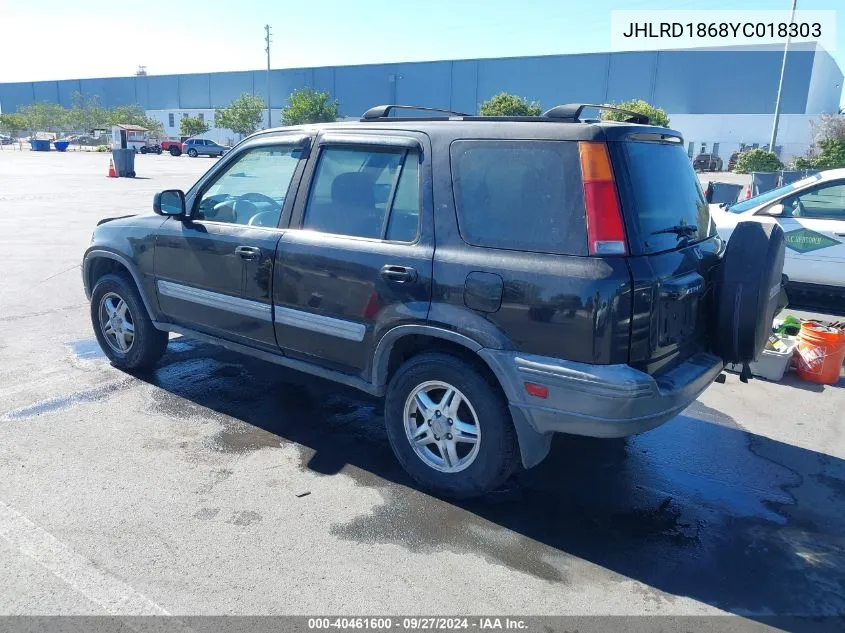 2000 Honda Cr-V Ex VIN: JHLRD1868YC018303 Lot: 40461600