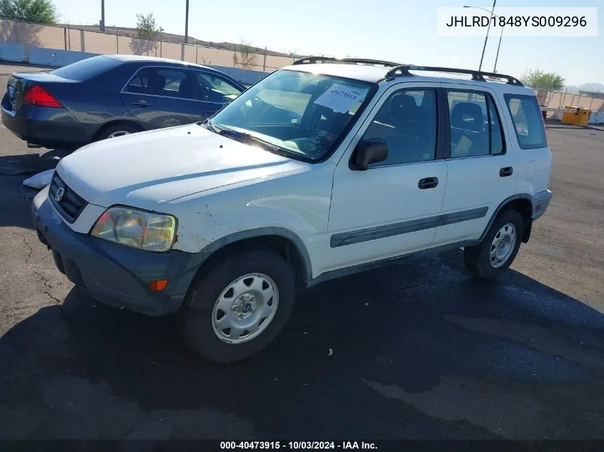 2000 Honda Cr-V Lx VIN: JHLRD1848YS009296 Lot: 40473915