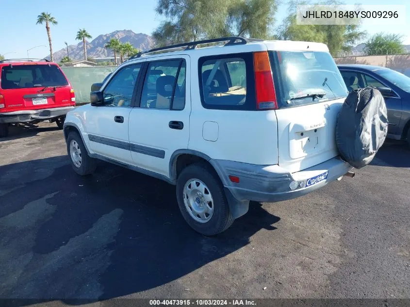 2000 Honda Cr-V Lx VIN: JHLRD1848YS009296 Lot: 40473915