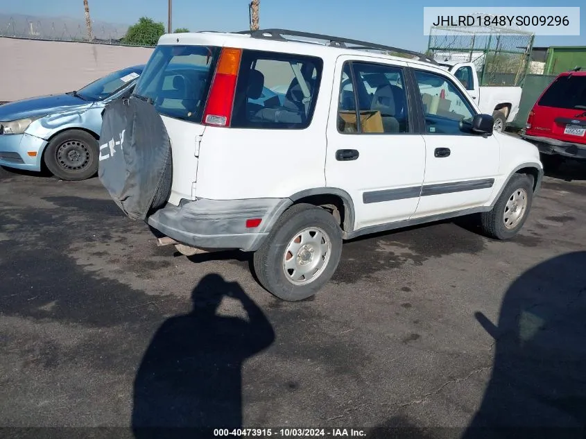 2000 Honda Cr-V Lx VIN: JHLRD1848YS009296 Lot: 40473915