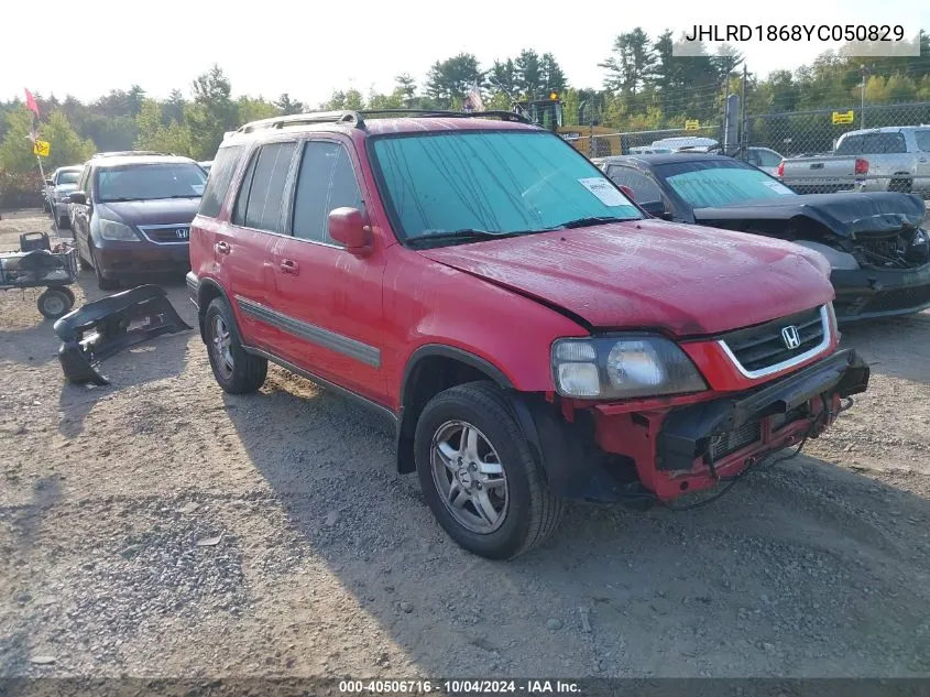 2000 Honda Cr-V Ex VIN: JHLRD1868YC050829 Lot: 40506716