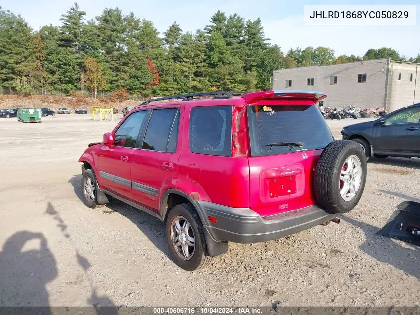 2000 Honda Cr-V Ex VIN: JHLRD1868YC050829 Lot: 40506716