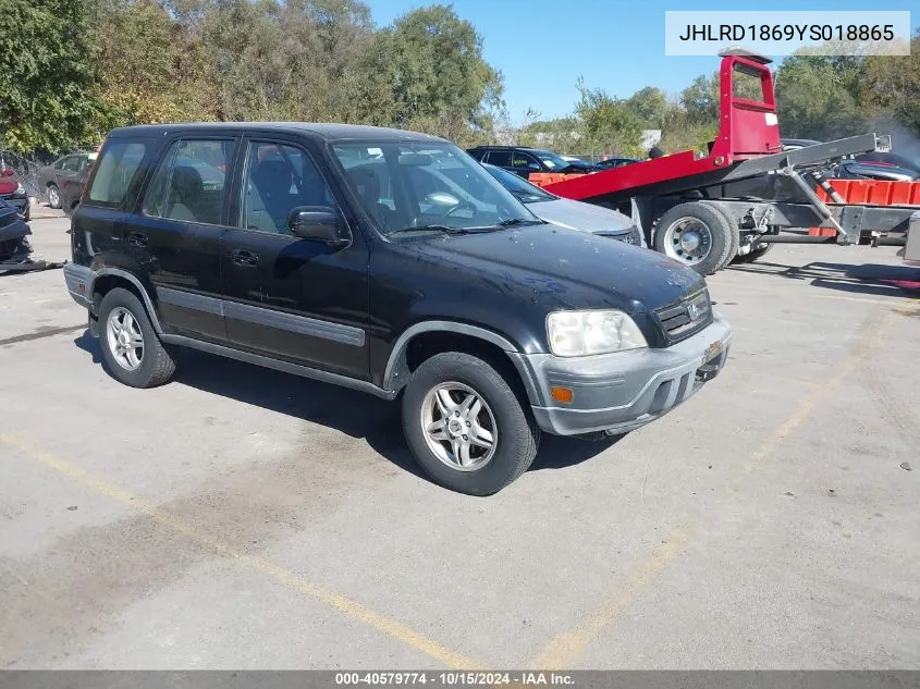 2000 Honda Cr-V Ex VIN: JHLRD1869YS018865 Lot: 40579774